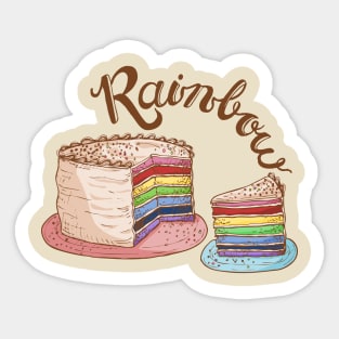 Rainbow Cake Sticker